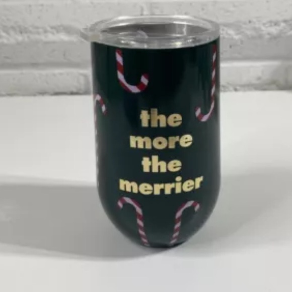 Kate Spade New York Christmas Candy Insulated Wine Tumbler The More The Merrier - Picture 2 of 9